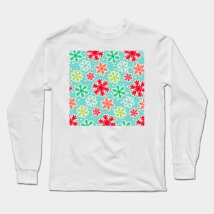 Snowflakes Pattern Long Sleeve T-Shirt